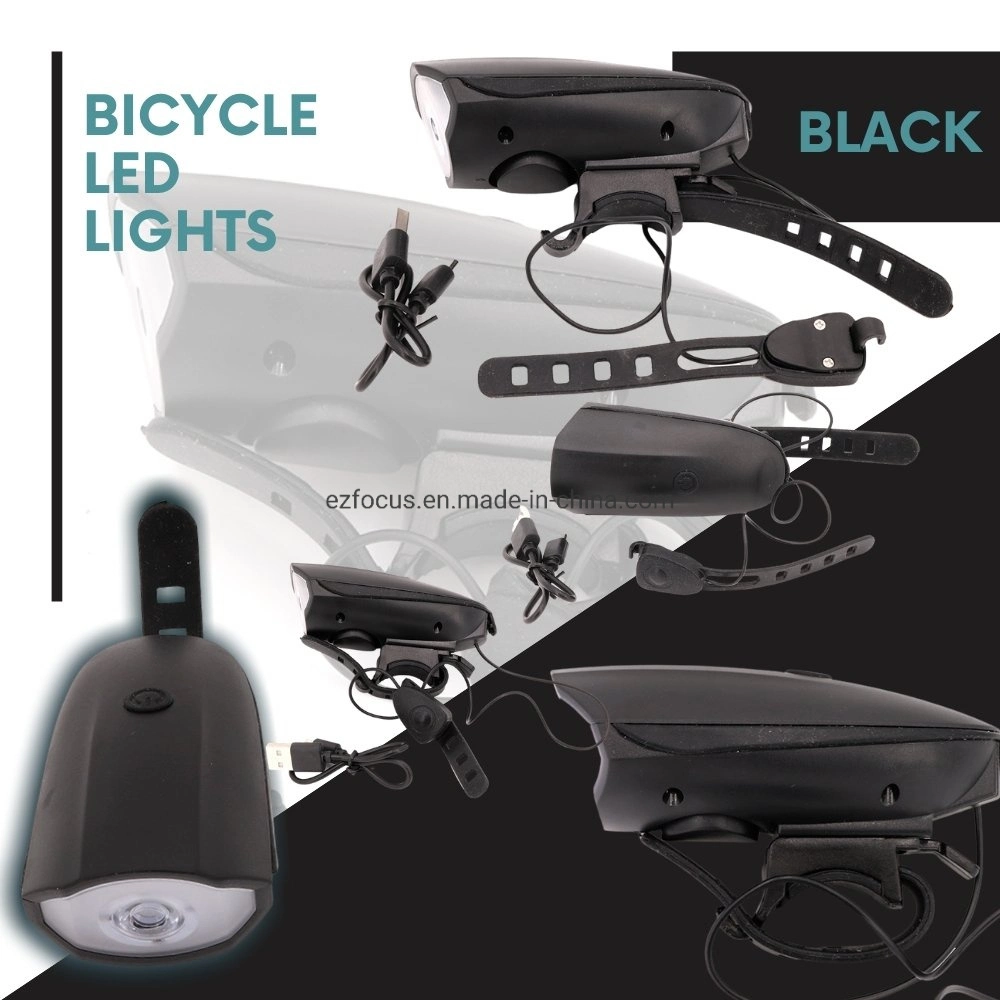 2 in 1 LED Bike Light with Electric Bell Trembler Buzzers Horn Switch Cycling Bicycle Lamp, Cycling Headlights Wyz14473