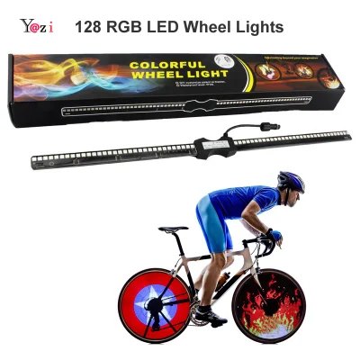 Linterna Multicolor para ciclismo, lámpara para radios, accesorios para bicicleta RGB, luz LED para bicicleta, motocicleta, luz para radios de rueda de coche