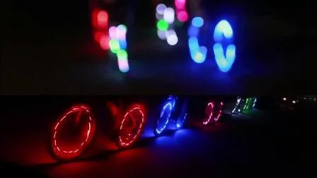 Luces geniales para ruedas de bicicleta utilizadas como advertencia de seguridad